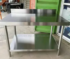 Ss Work Table With Backsplash