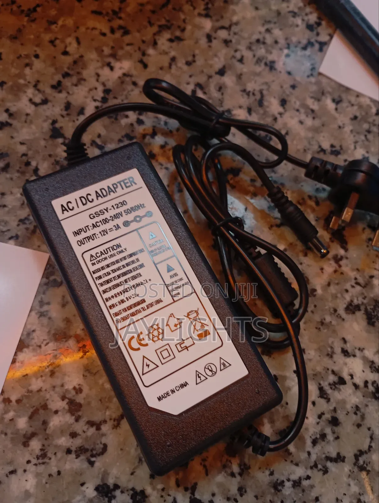 36 Watt Power Adapter 12V 3A Wall Mount Ac Dc