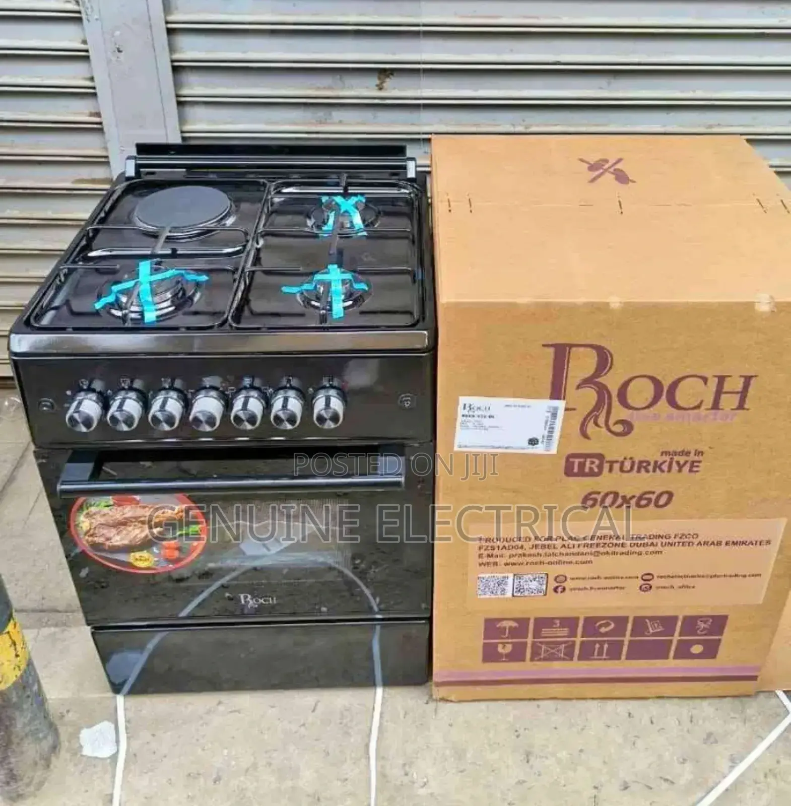 Roch 60X60 3 Gas + 1 Electric Oven, Standing Cooker