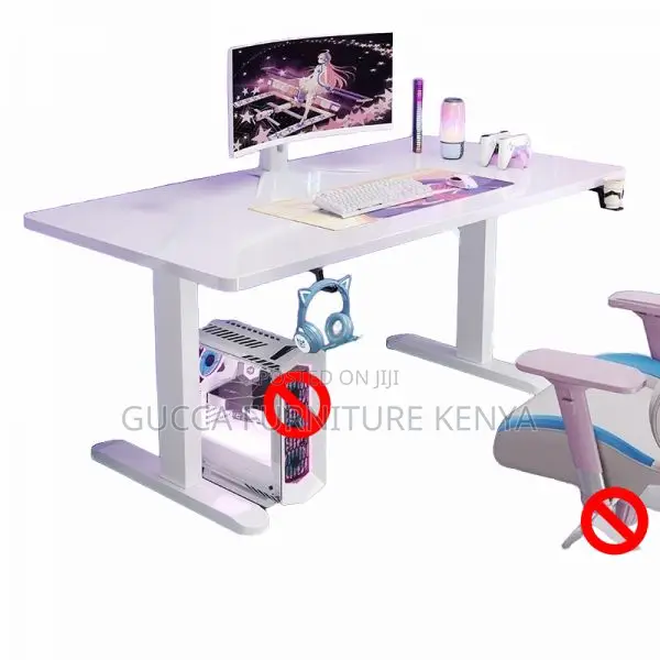 Office Tables Casual T-Frame Wooden Standing Office Desk