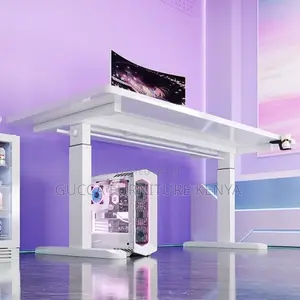 Office Tables Casual T-Frame Wooden Standing Office Desk