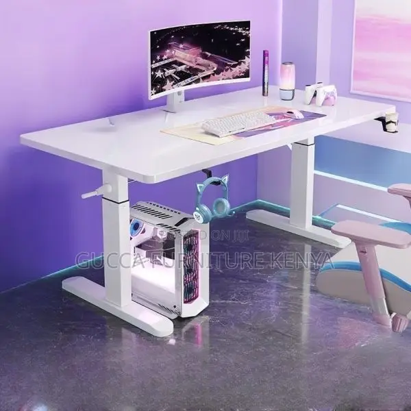 Office Tables Casual T-Frame Wooden Standing Office Desk