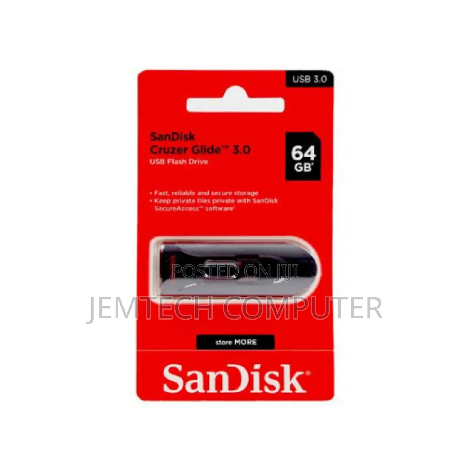 Sandisk Cruzer Glidetm 3.0 Usb Flash Drive 64gb
