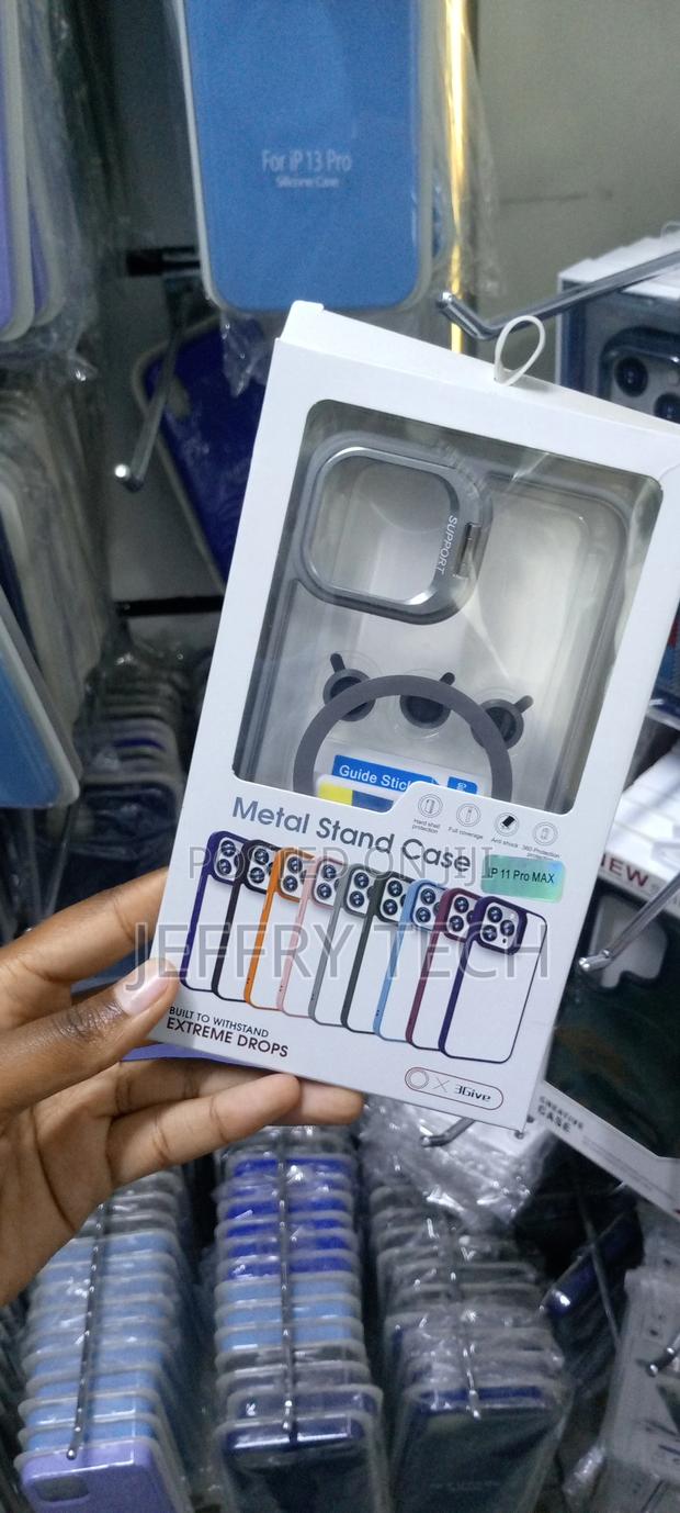 Magsafe Stand Case iPhone 11 Pro Max Metal Camera Lens - thumbnail 3