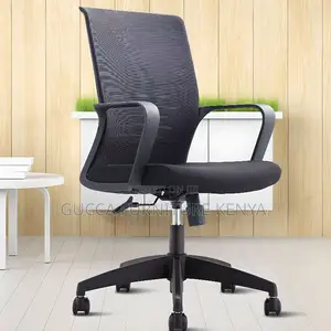 Office Chairs:Mid Back Mesh Contoured Waterfall Strong Seat