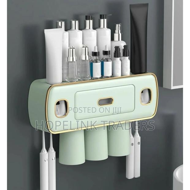 Toothbrush Toothpaste Holder With Automatic Squeezer, - main view
