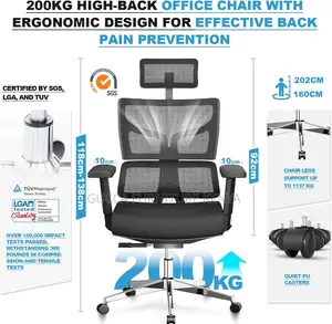 Office Chairs Orthopedic Wide Mesh Heavy Duty Chair