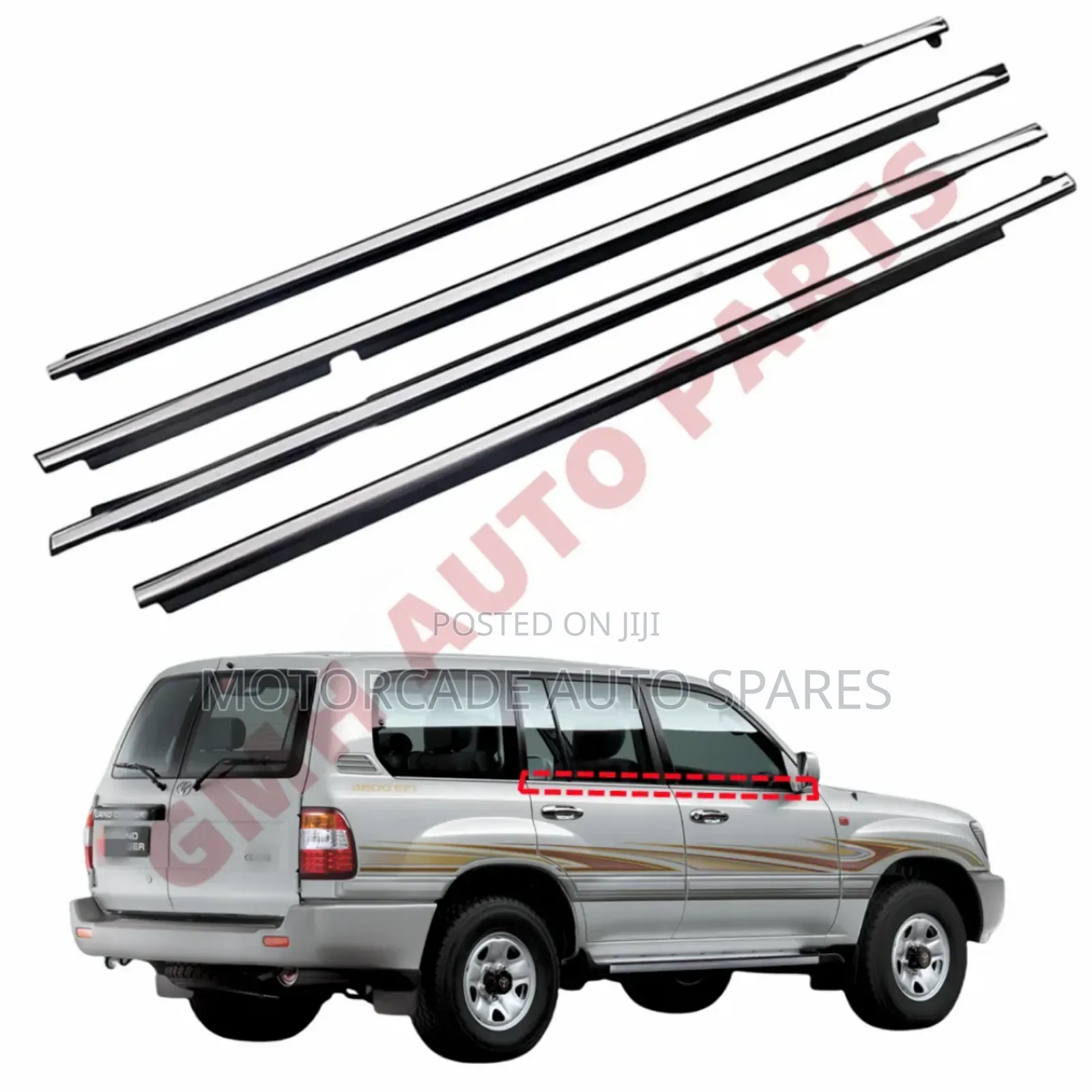 Toyota Landcruiser LC 100 Series Chrome Weather Strips Set
