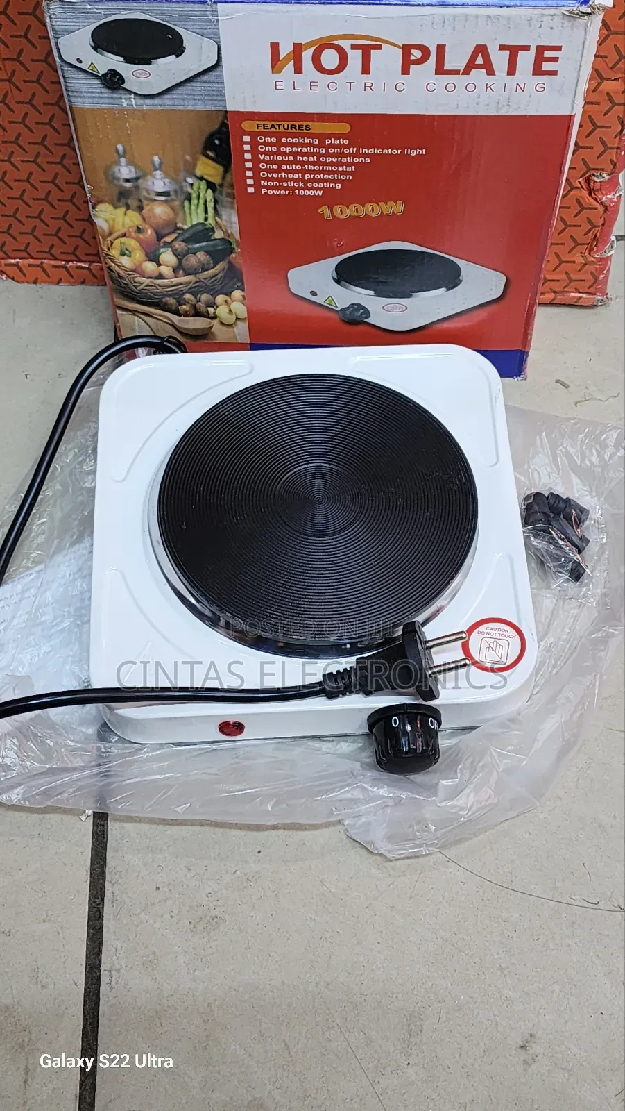 Hot Plate Jx-1010a Electric Cooking 1000W