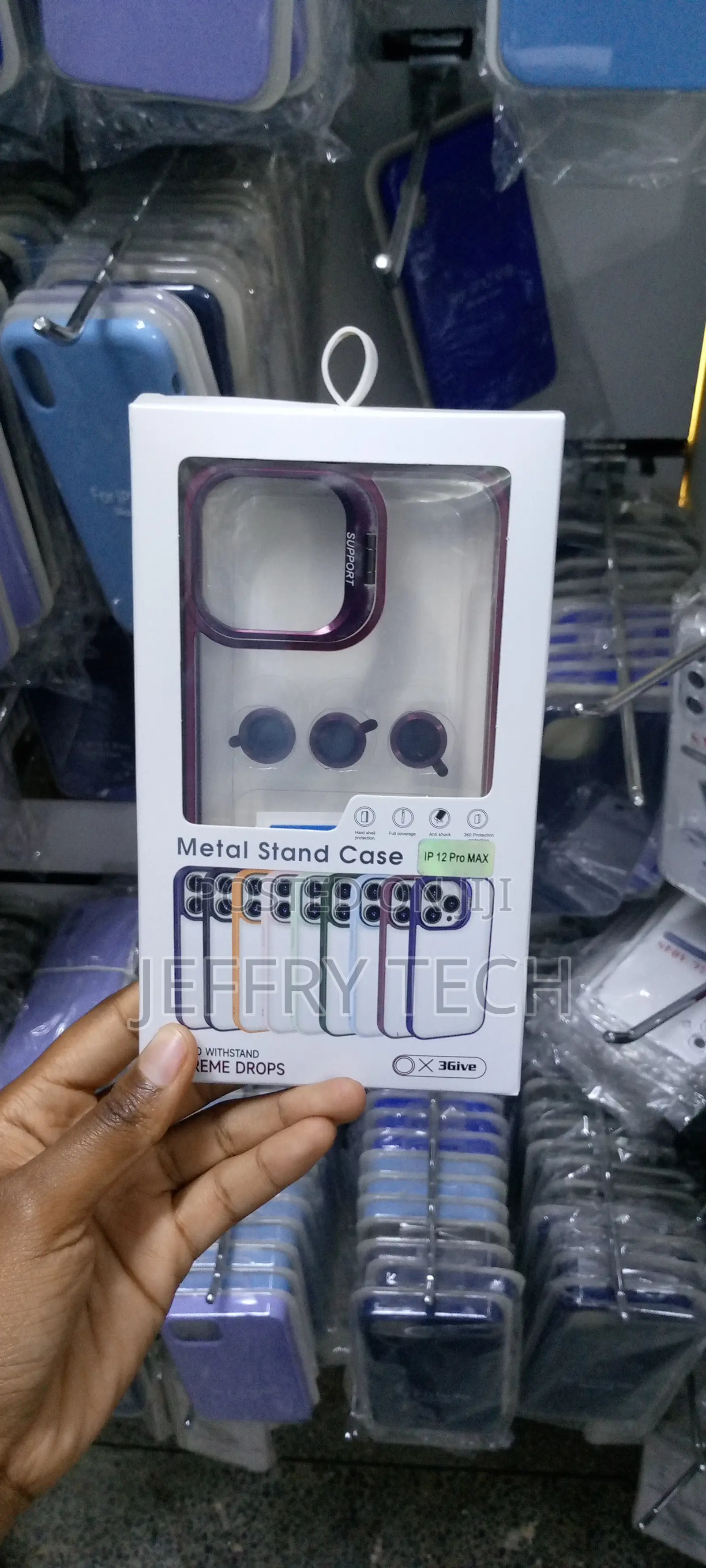 Magnetic Stand Lens Metal Ring Case for iPhone 12 Pro Max