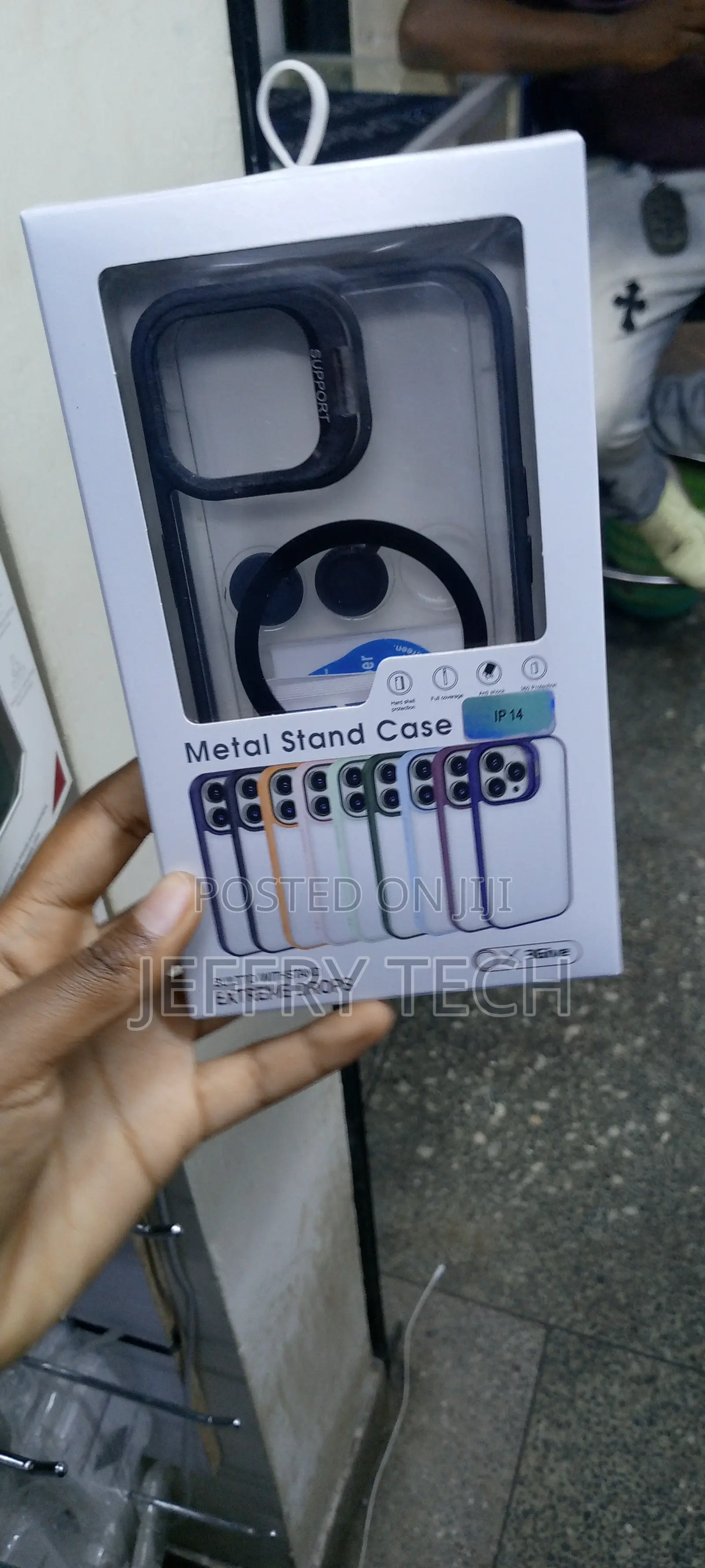 Magnetic Stand Lens Metal Ring Phone Case for iPhone 14
