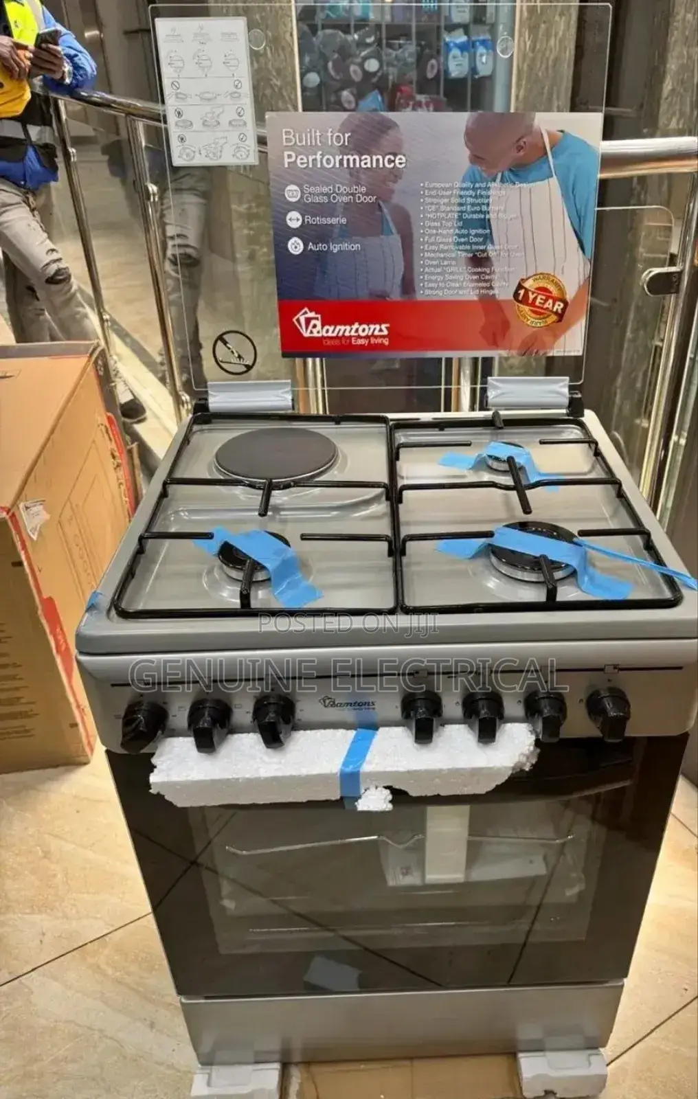 3G+1E Gas Ramtons Cooker 60*60
