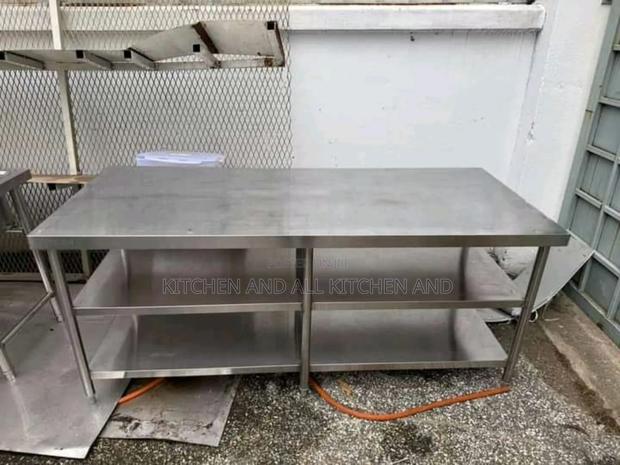 Marvelous Wok Table With Undershelves