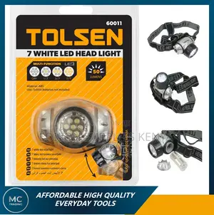 Head Lamp Tolsen 7 White LED Head Light Premium Headlamp