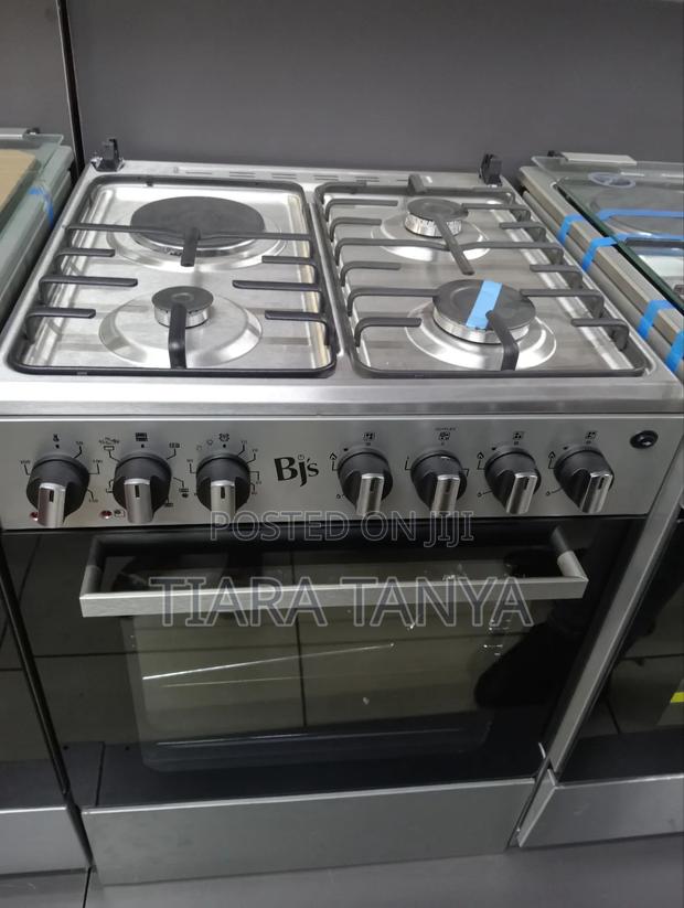 Silver BJS 60X60 3-Gas+1 Hot Plate With Fan on Offer