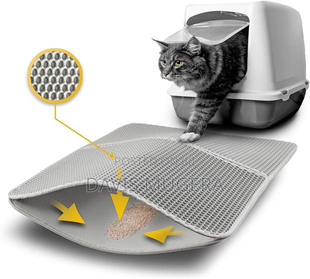 Cat Litter Mat for Cat Litter Tray With Non-Slip Coating - main view