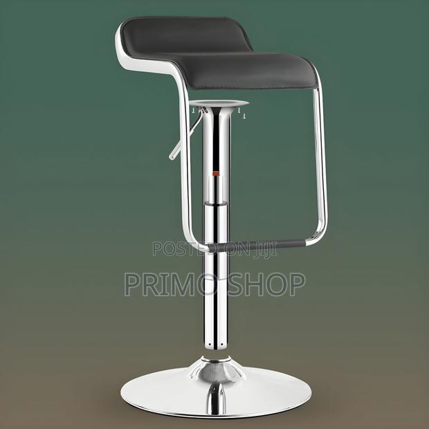 Home Chairs: Swivel Leather Adjustable Footrest Barstool - main view