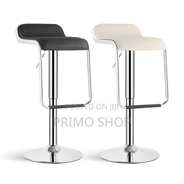 Home Chairs: Swivel Leather Adjustable Footrest Barstool - thumbnail 3