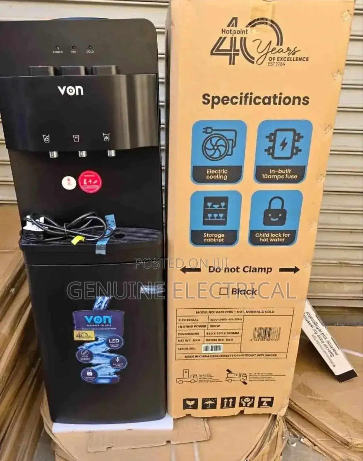 Von Dispenser 3TAPS Hot, Cold and Normal ,Compressor Cooling