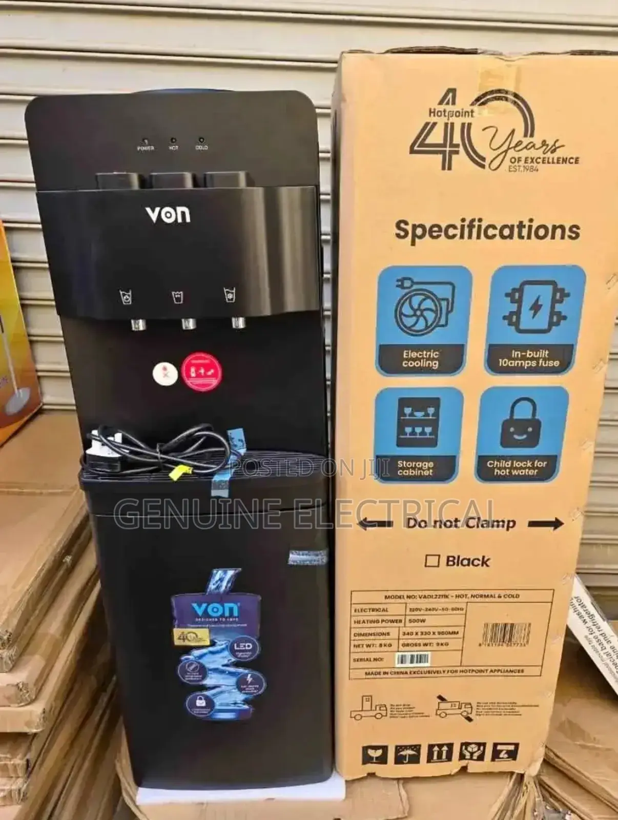 Von Hot, Normal and Cold Water Dispenser VADL2211K