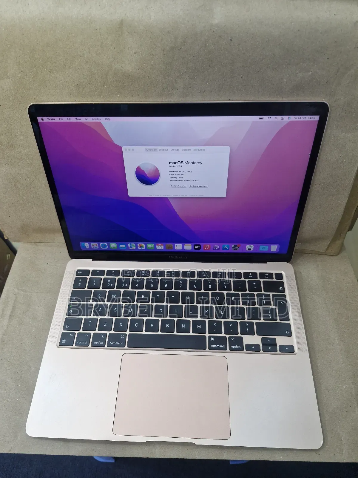 Laptop Apple MacBook Air 2020 M1 8GB Apple M1 SSD 256GB