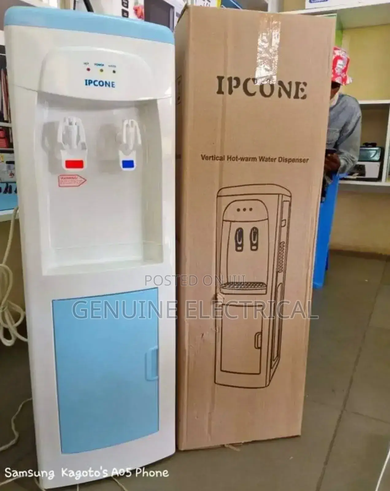 Ipcone Dispenser Hot and Warm Water Dispenser White Blue