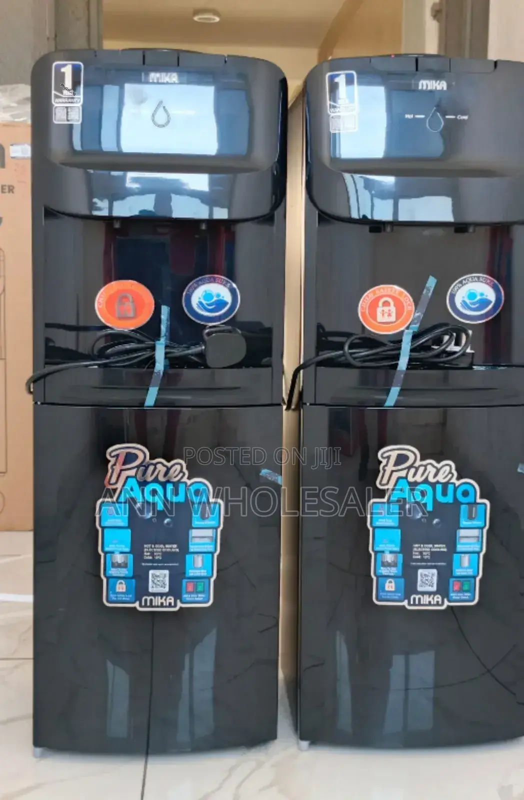 Black Mika Hot and Cold Water Dispenser / D6