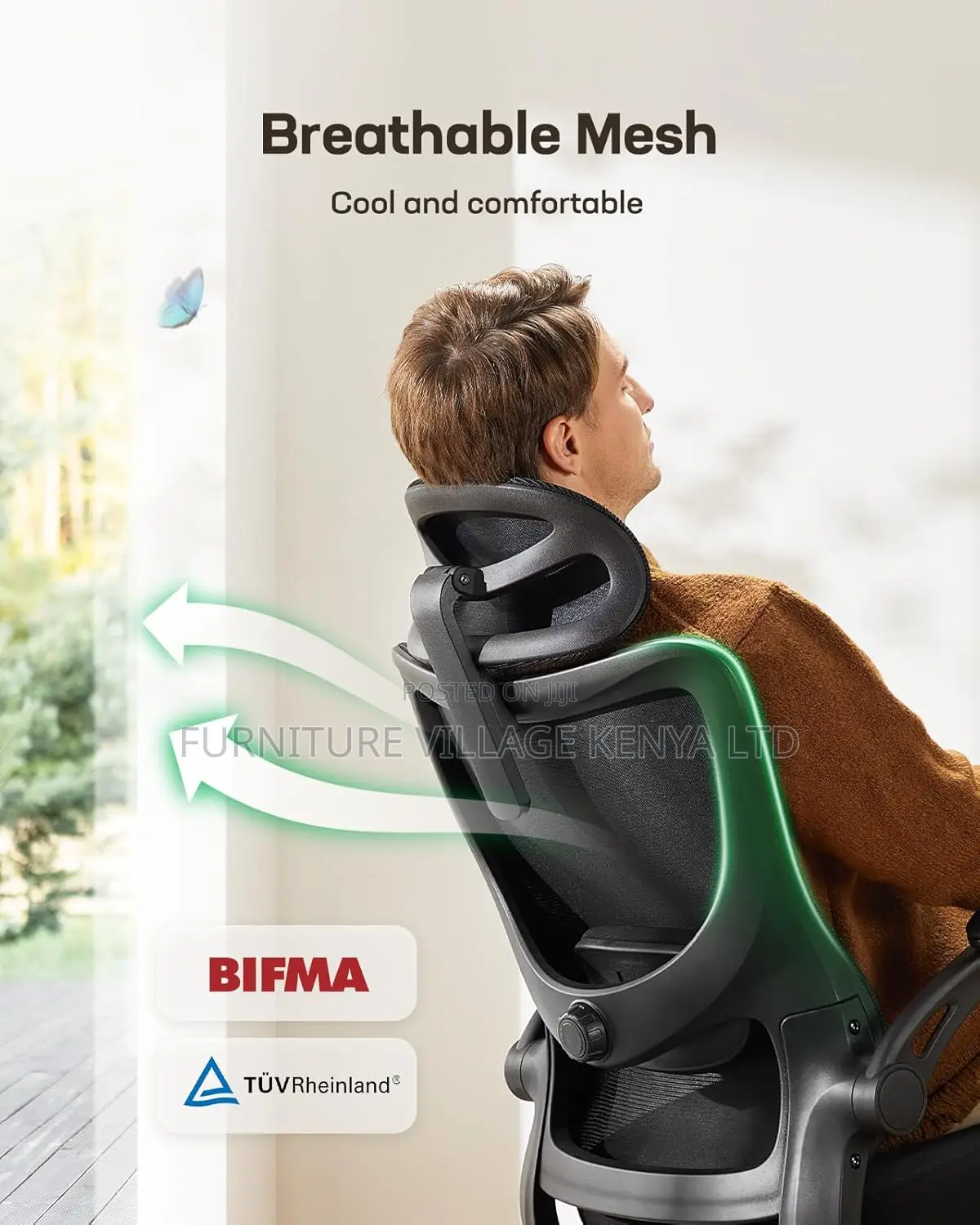 Office Computer Desk Chair With High Back Mesh