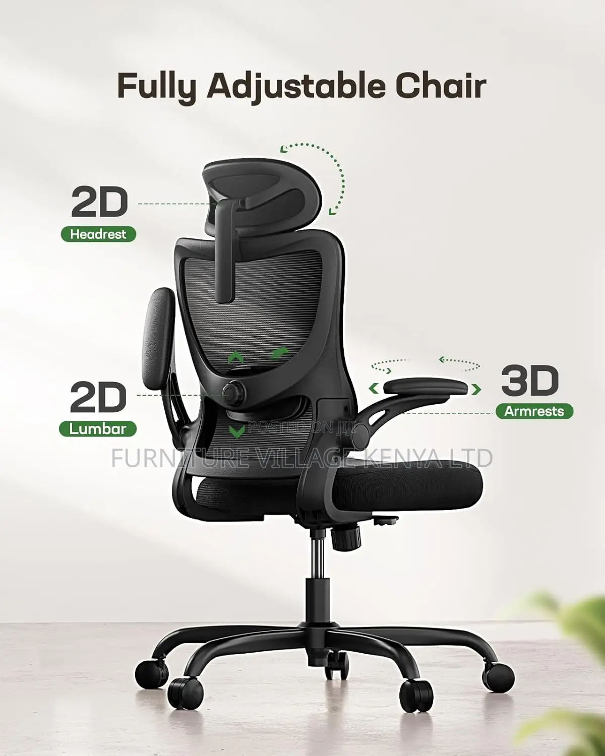 Office Computer Desk Chair With High Back Mesh