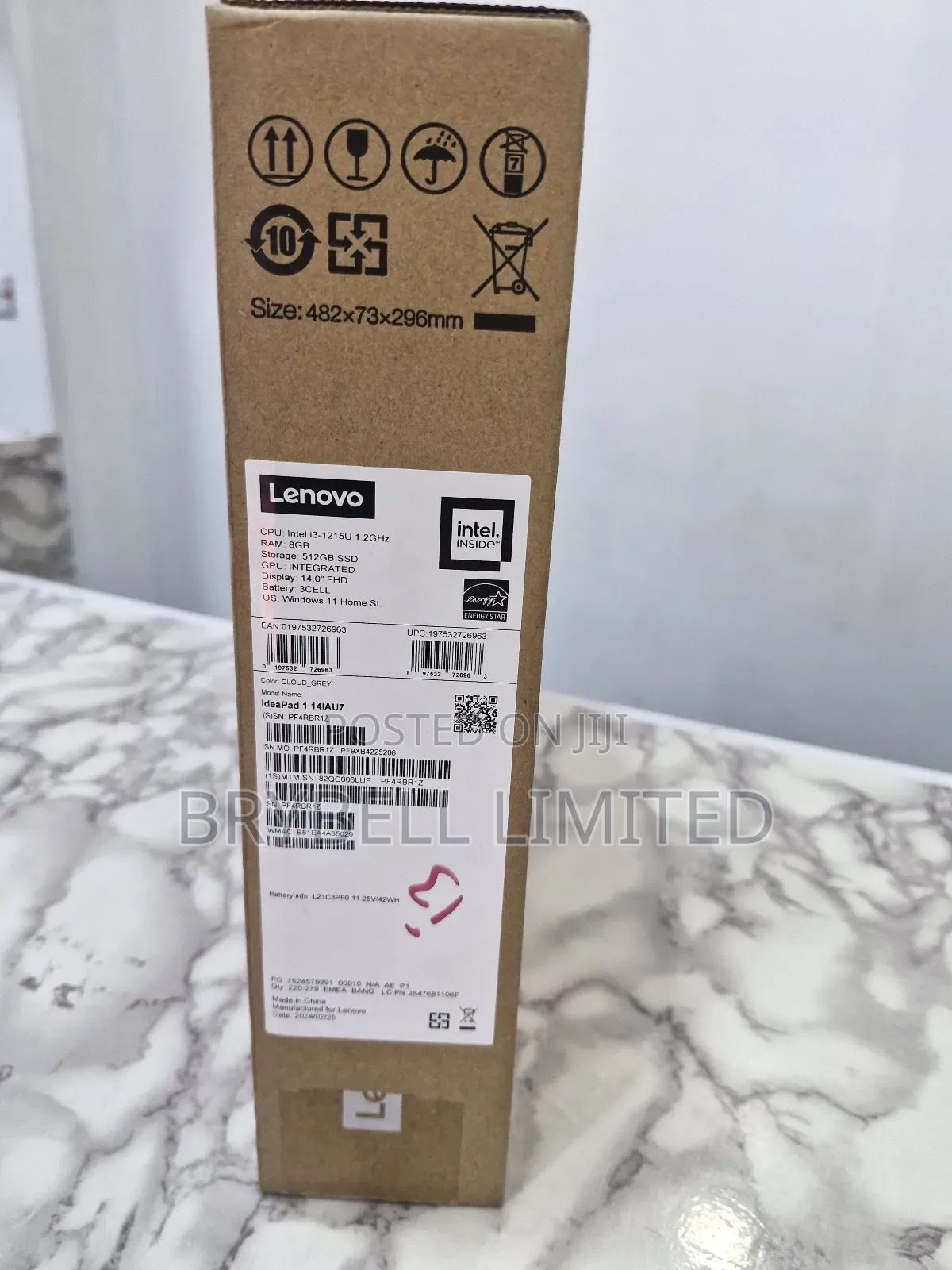 New Laptop Lenovo IdeaPad 1 8GB Intel Core I3 SSD 512GB