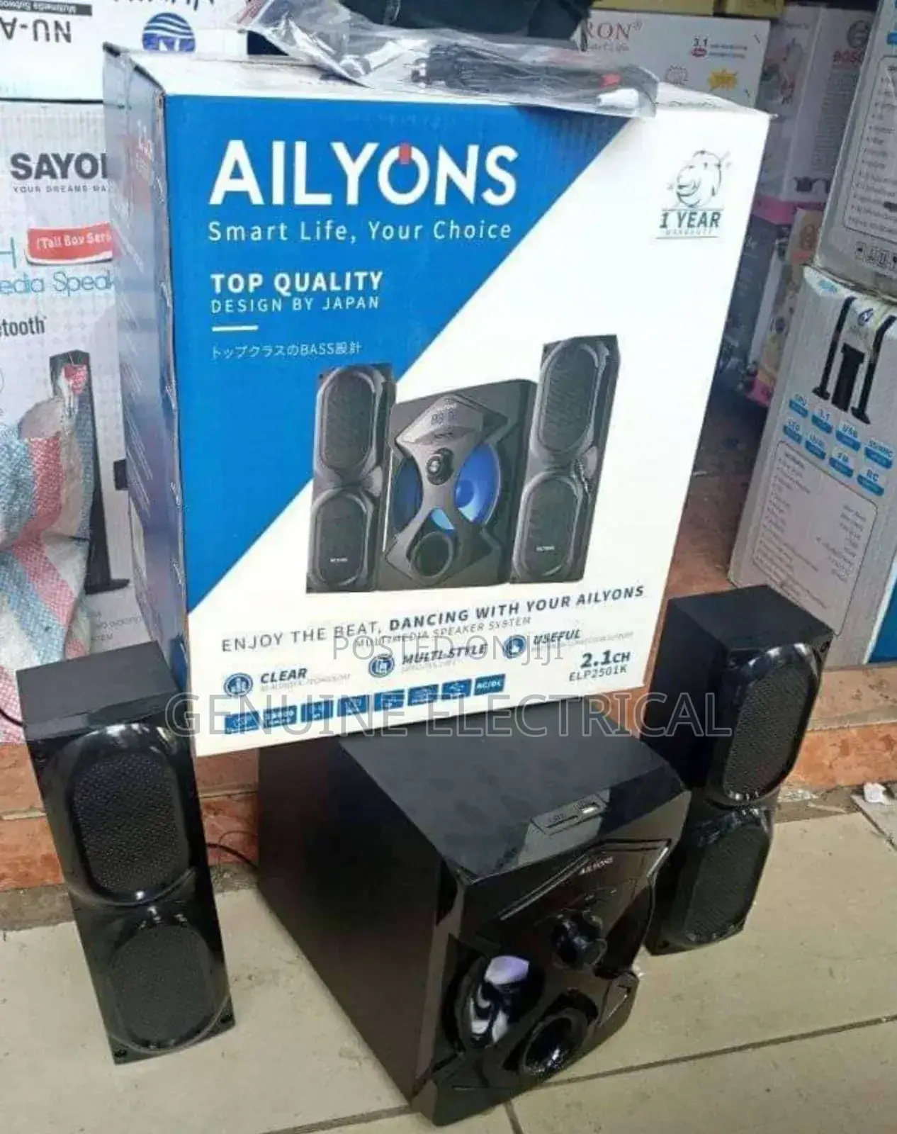 Free Bluetooth Ailyons Woofer 3.1ch