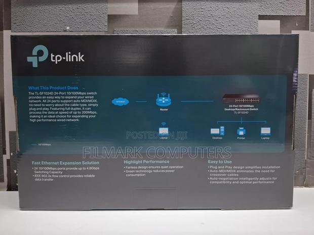 Tp Link 24 Port Desktop/Rackmount Switch (TL-SF1024D) - thumbnail 3