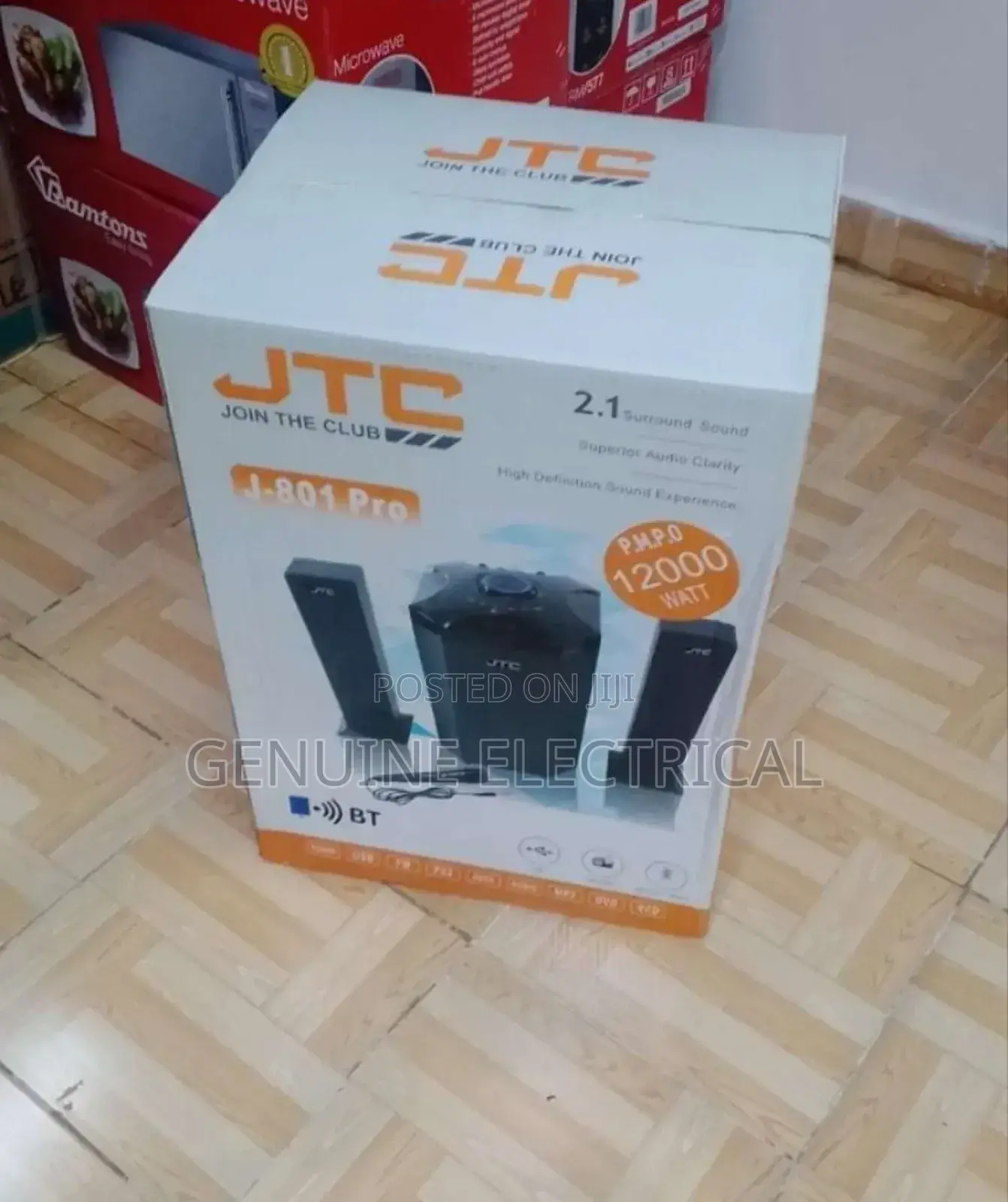 JTC 2.1ch Sub Woofer Hi-Fi Multimedia System 12000W + Mic