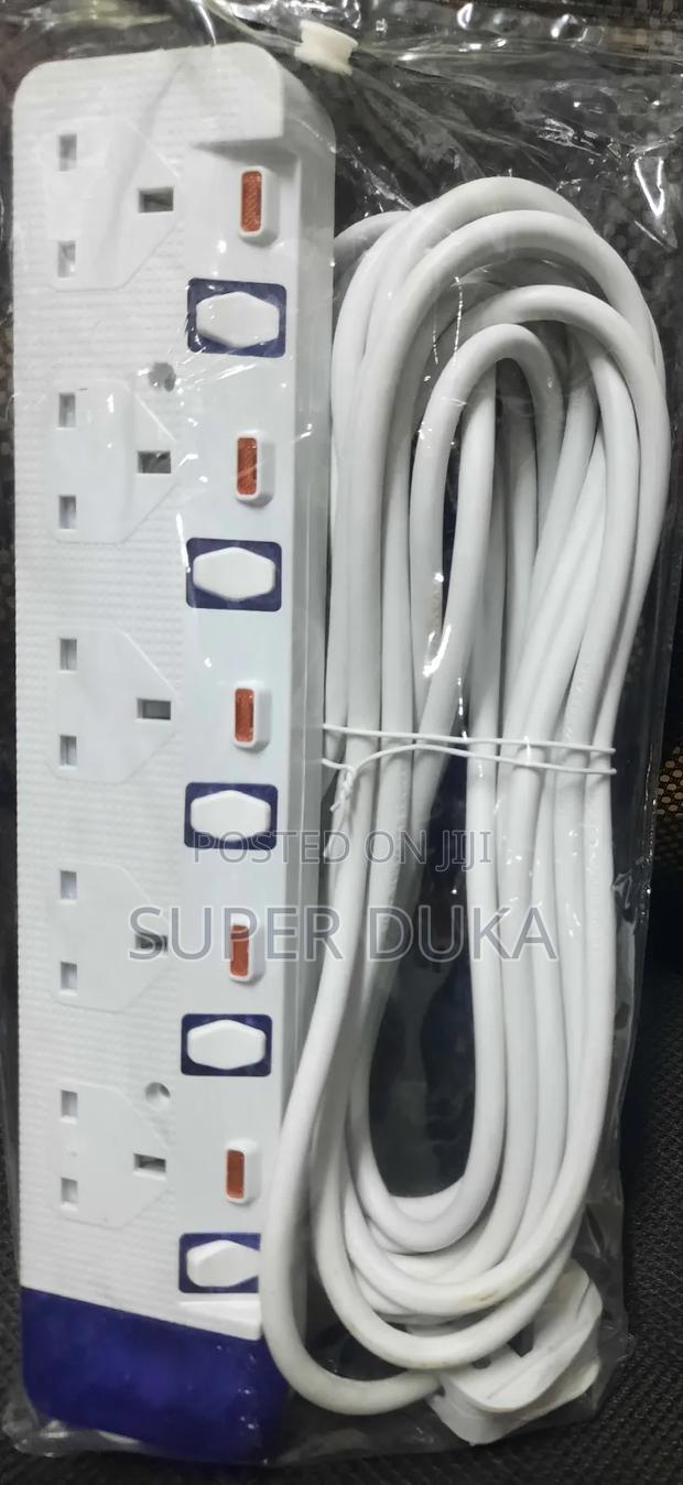 10m Long Extension Cable.5 Way Sockets