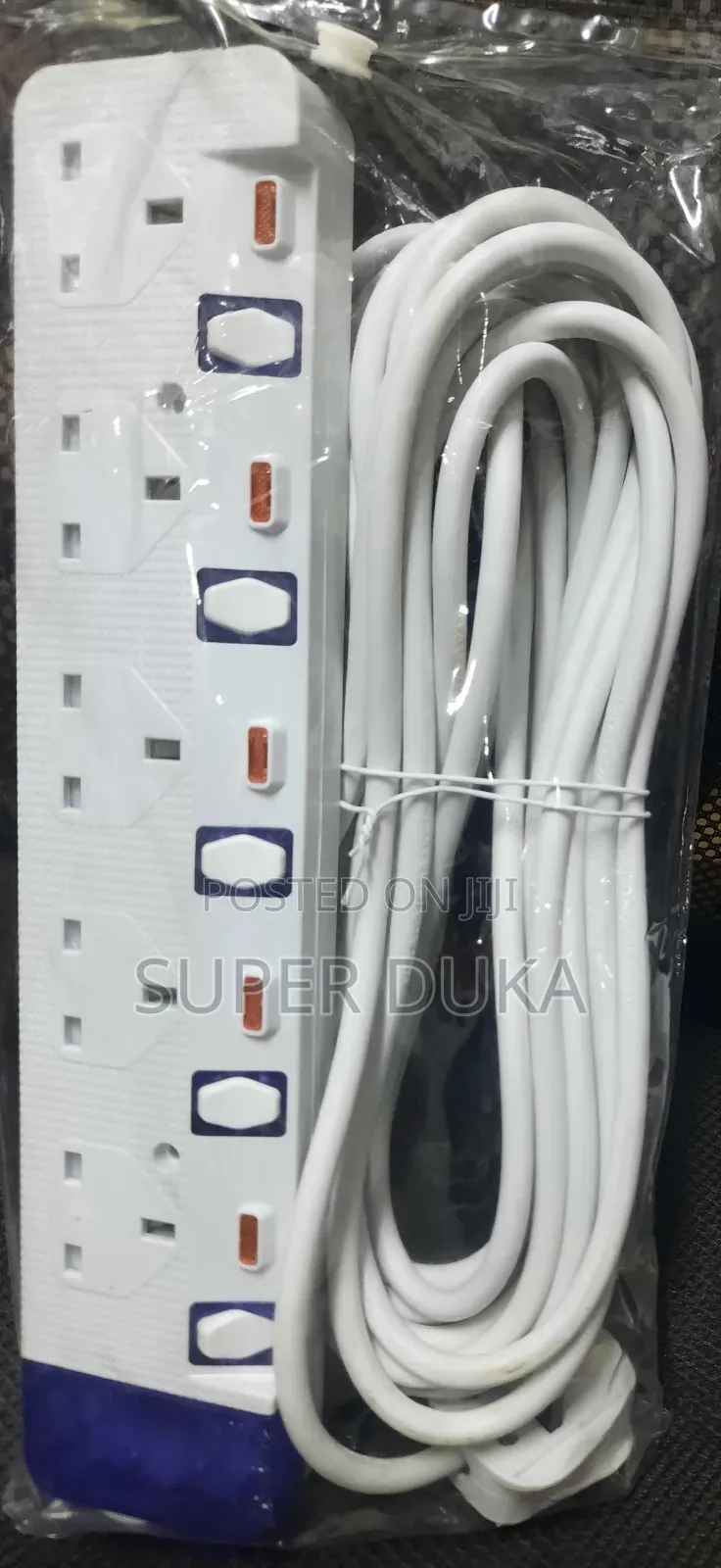 10m Long Extension Cable.5 Way Sockets