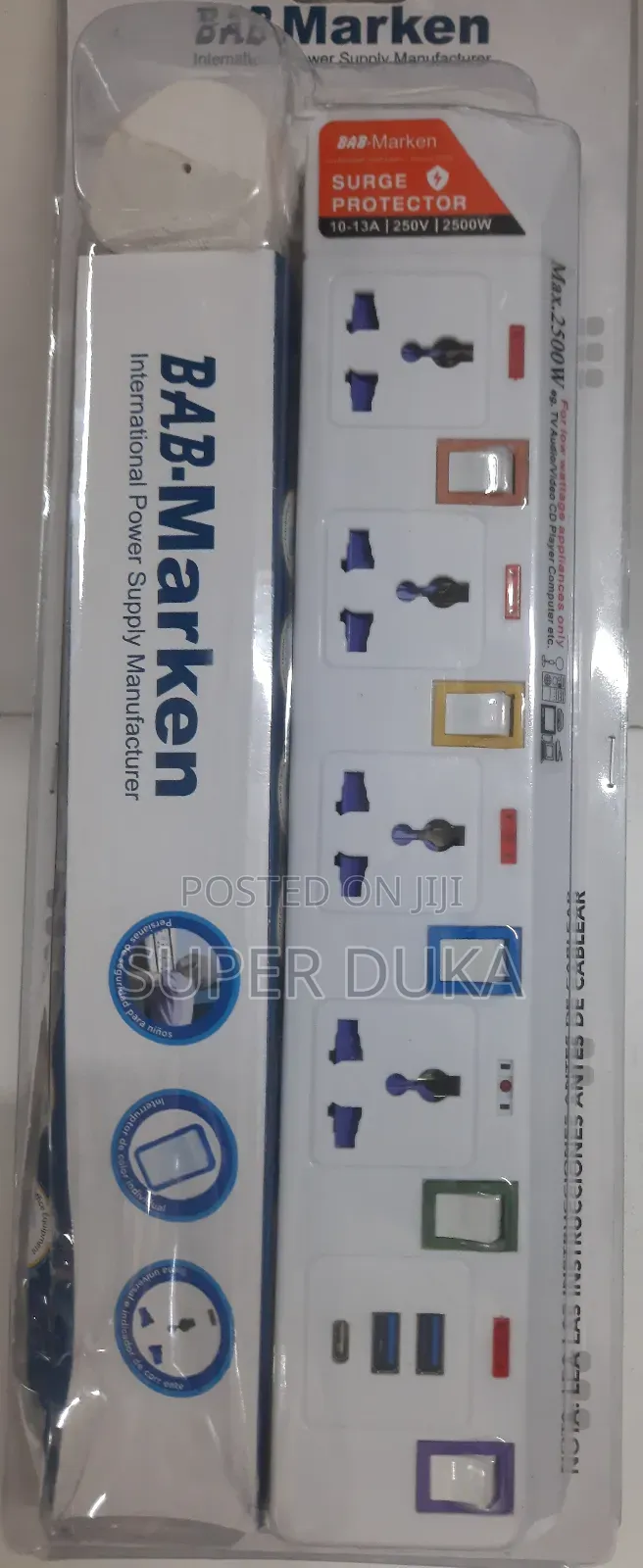 Bab Marken Power Supply.Type C,USB 4 Way Extension