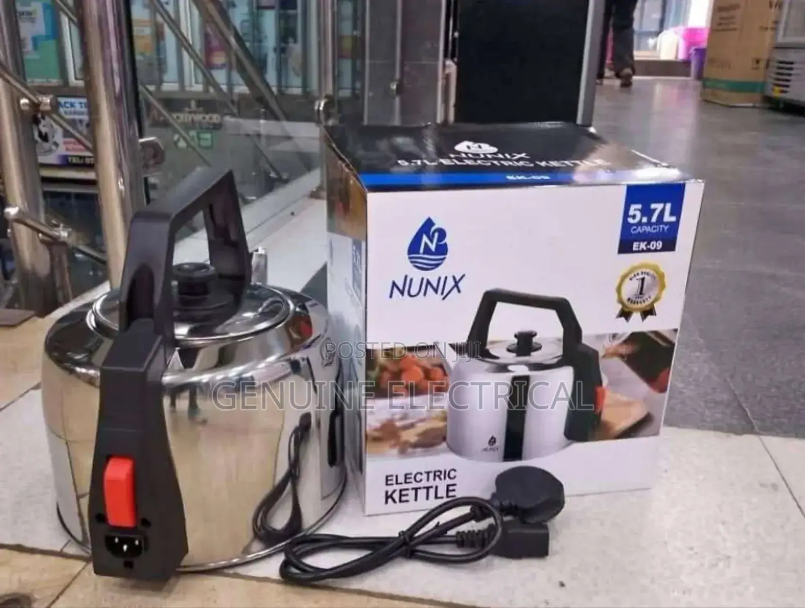 Stainless Steel - Nunix Electric Kettle 5.7ltrs Ek-09