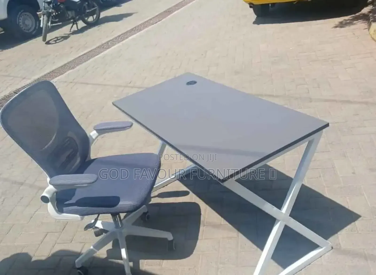 Elegant Gray Office Desk Jy6g