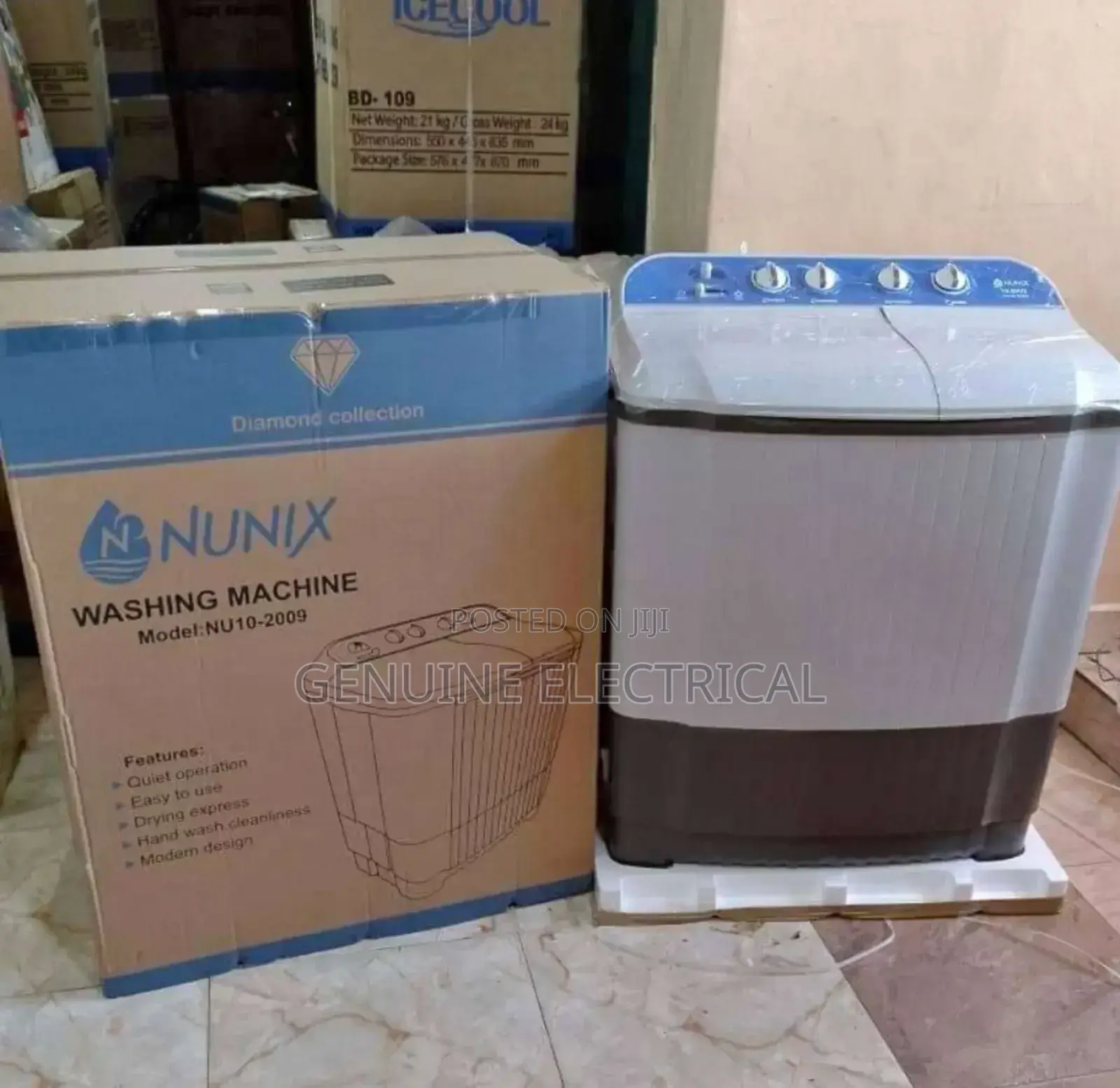 Nunix 10kg Semi Automatic Twin Tub Washing Machine NU10-2009