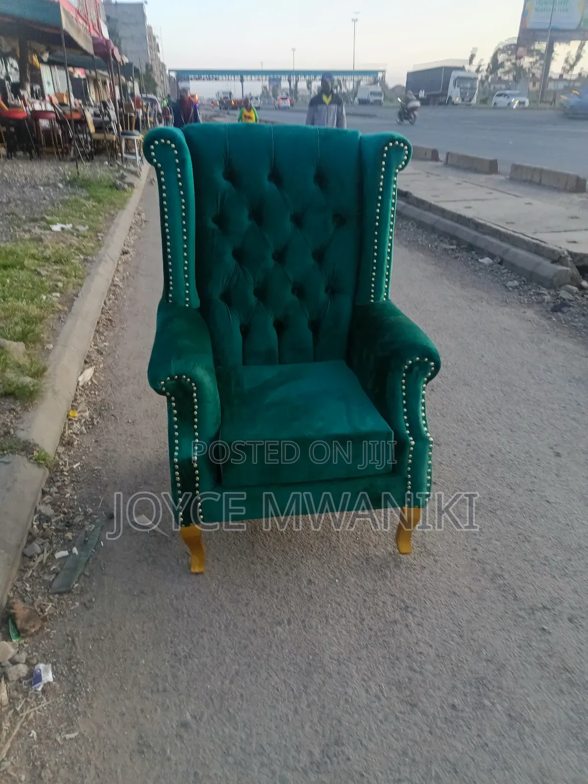 King Chair or Pedicure Seat, Green ,