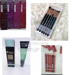 3pcs Matte Lipstick, Eyeshadow Brushes, Primer, Lip Liner - main view