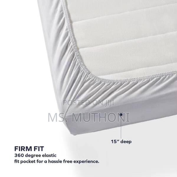 6*7 5pc White Fitted Bedsheets - thumbnail 2