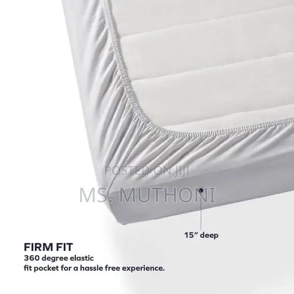 6*7 5pc White Fitted Bedsheets