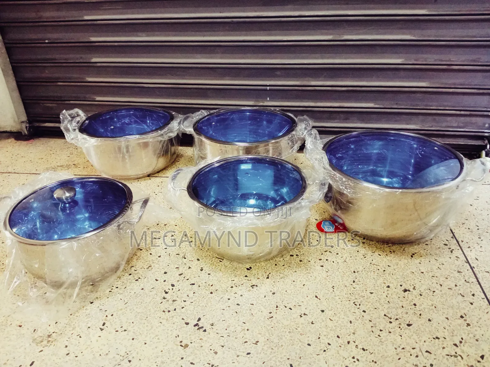 10pc Stainless Steel Sufuria Size 30cm,32cm,34cm,36cm, 38cm