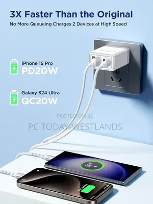 USB C Charger Block, 40W 4-Port Fast Charger Charging Block