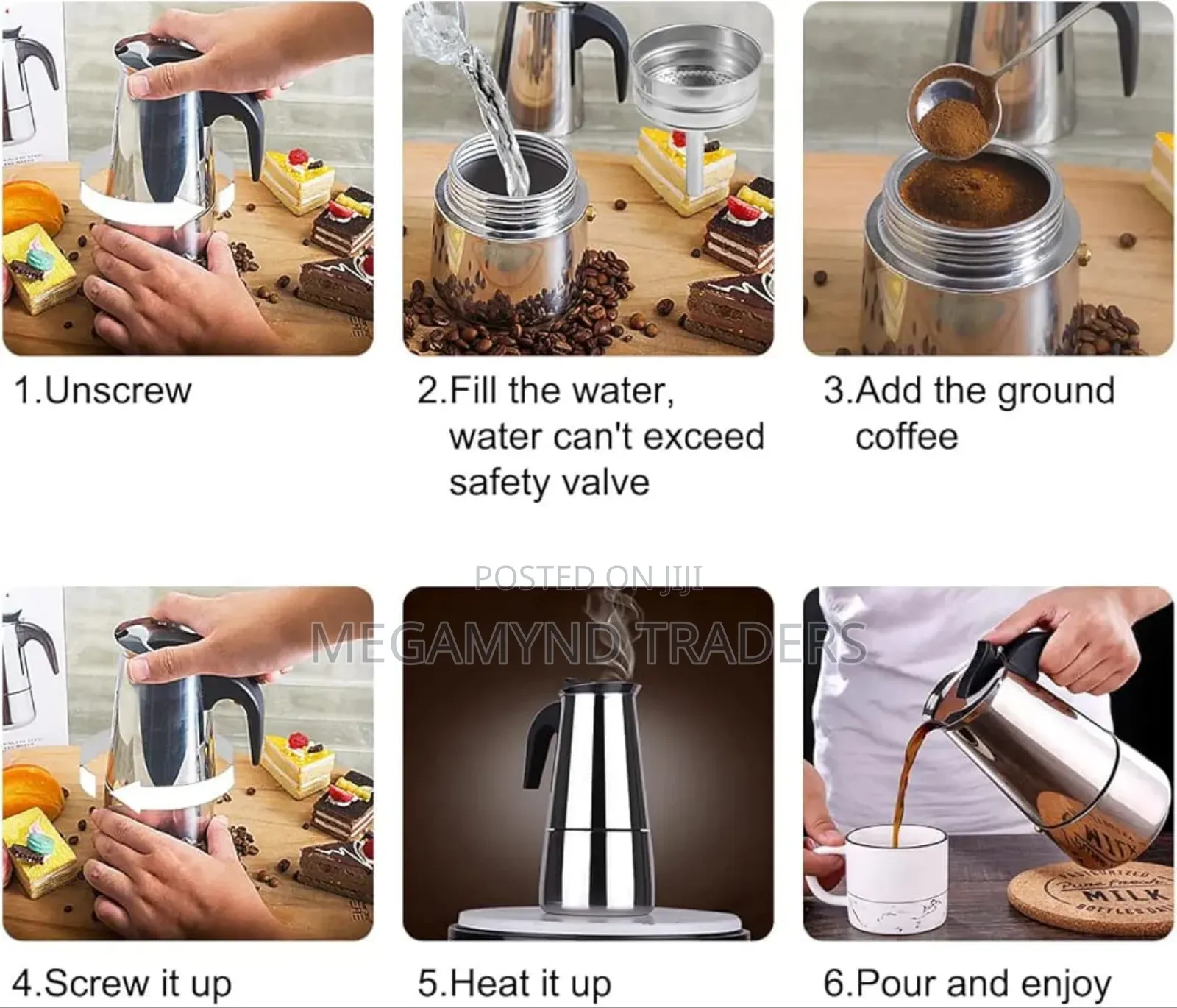 Espresso Maker 600ml/Moka Pot/Stainless Steel Coffee Maker