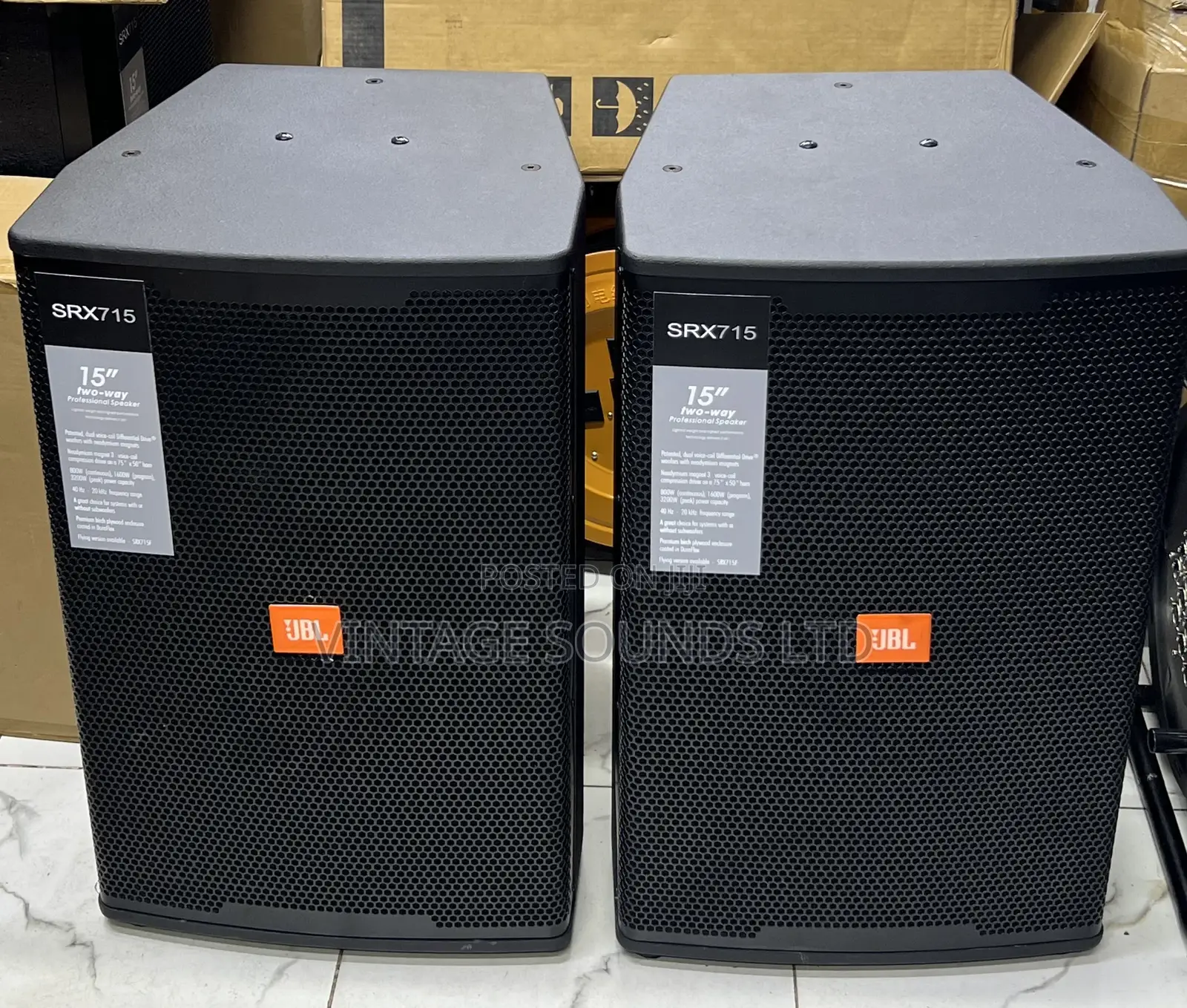 JBL Srx715 15” Passive 2way Speaker Advanced Series 2pcs