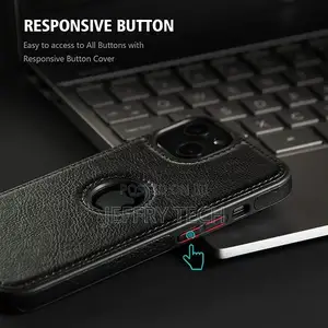 iPhone 13 Pro Max Luxury Elegant Leather Case - Black