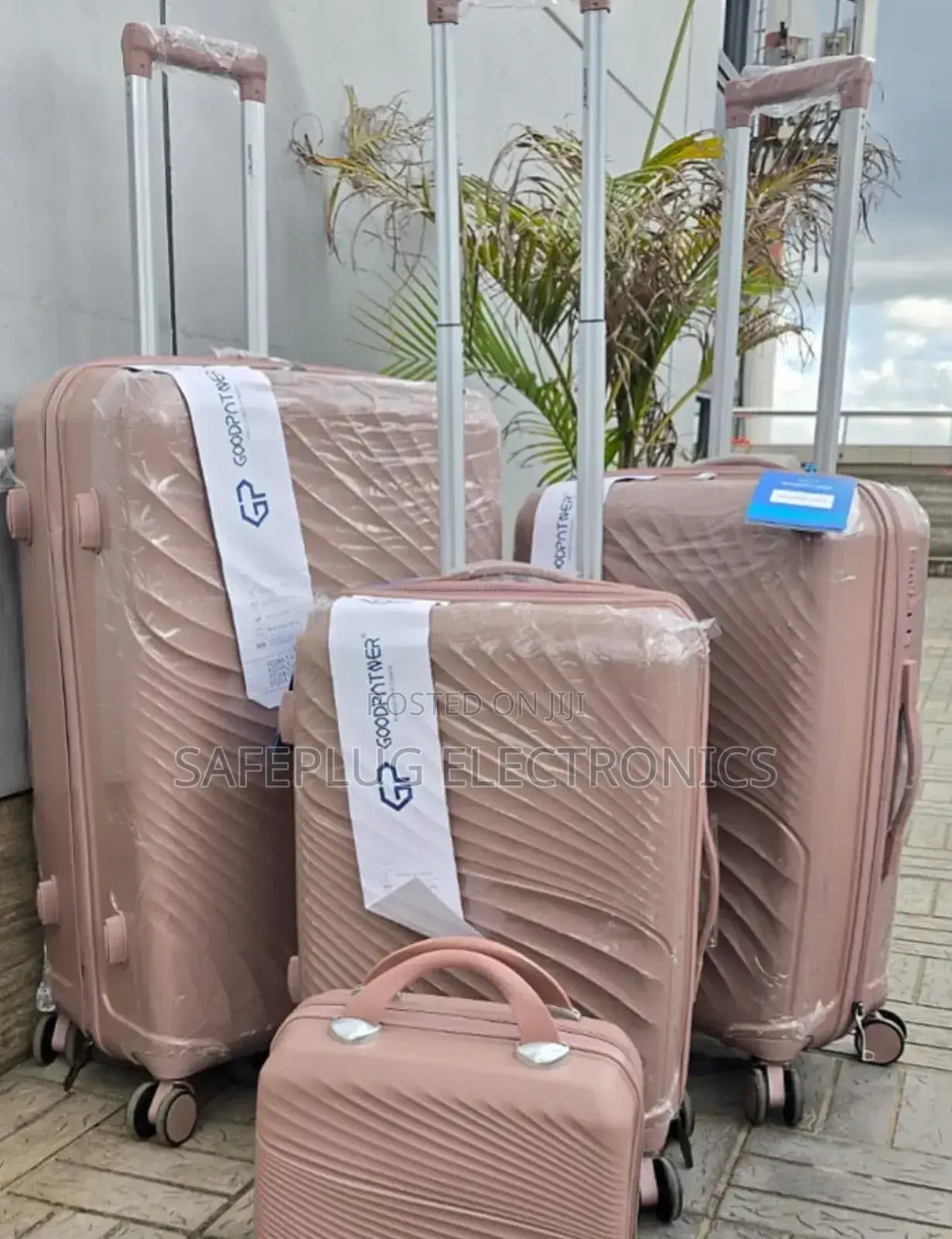 Pink 4 in 1 Travel Suitcase Rubber Bags