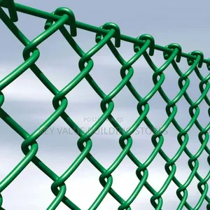 Green Coated PVC Chainlink Fencing 11g Mesh 80*80 7ft